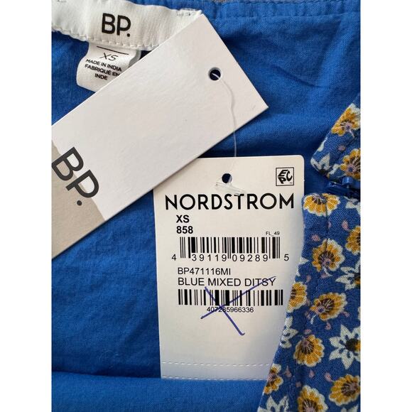 New BP. NORDSTROM Women's Blue Floral Mini Skirt Size XS - Picture 2 of 3